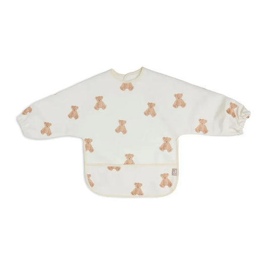 Jollein - Nepremočljiv slinček z rokavi - Teddy Bear