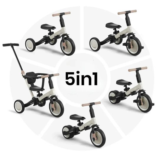 KikkaBoo - Otroški tricikel Flip - Beige (5v1) - KB31006020152 Luxbaby