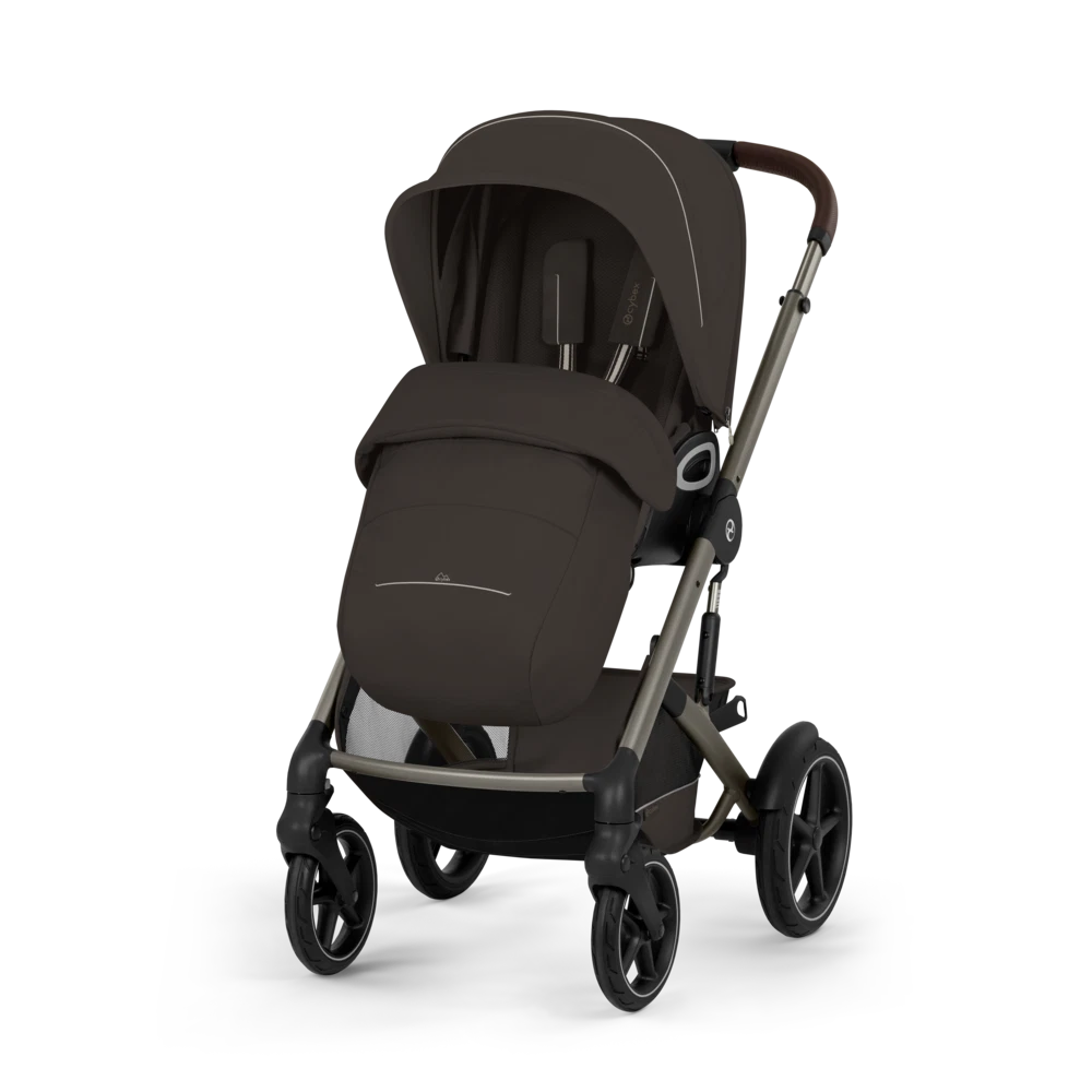 Cybex - Otroški voziček Talos S Lux z zložljivo košaro - Chocolate Brown (2v1)