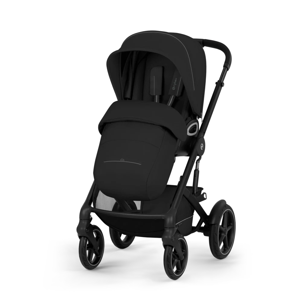 Cybex - Otroški voziček Talos S Lux z zložljivo košaro - Moon Black (2v1)
