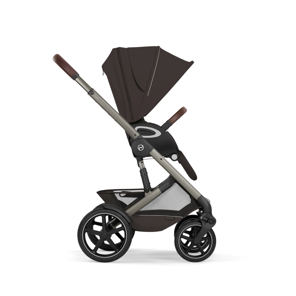 Cybex - Otroški voziček Talos S Lux z zložljivo košaro - Chocolate Brown (2v1)