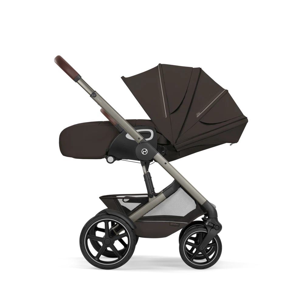 Cybex - Otroški voziček Talos S Lux z zložljivo košaro - Chocolate Brown (2v1)
