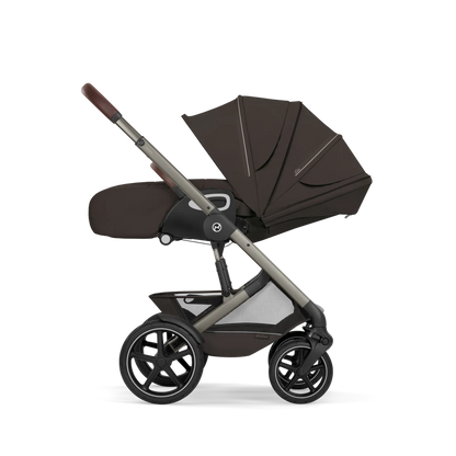 Cybex - Otroški voziček Talos S Lux z zložljivo košaro - Chocolate Brown (2v1)