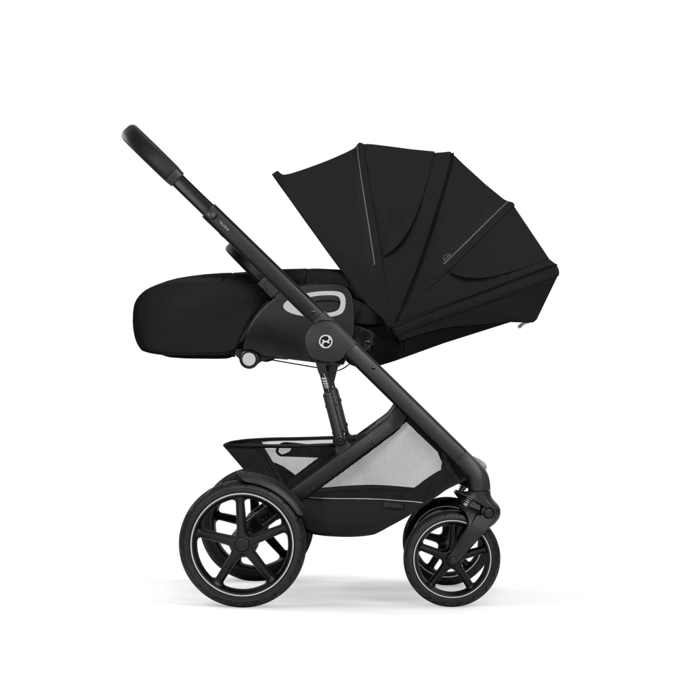 Cybex - Otroški voziček Talos S Lux z zložljivo košaro - Moon Black (2v1)