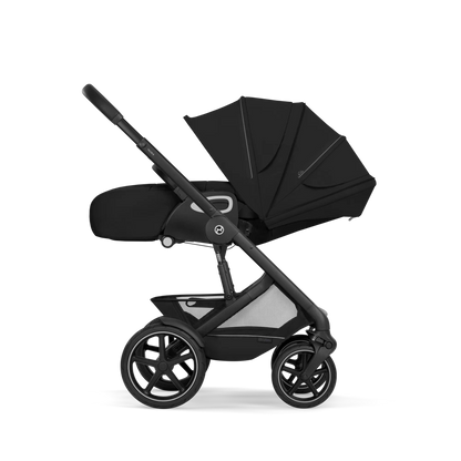 Cybex - Otroški voziček Talos S Lux z zložljivo košaro - Moon Black (2v1)