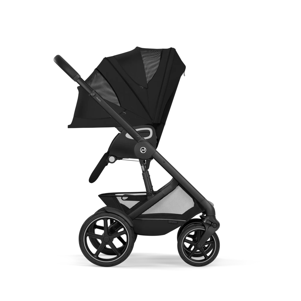 Cybex - Otroški voziček Talos S Lux z zložljivo košaro - Moon Black (2v1)