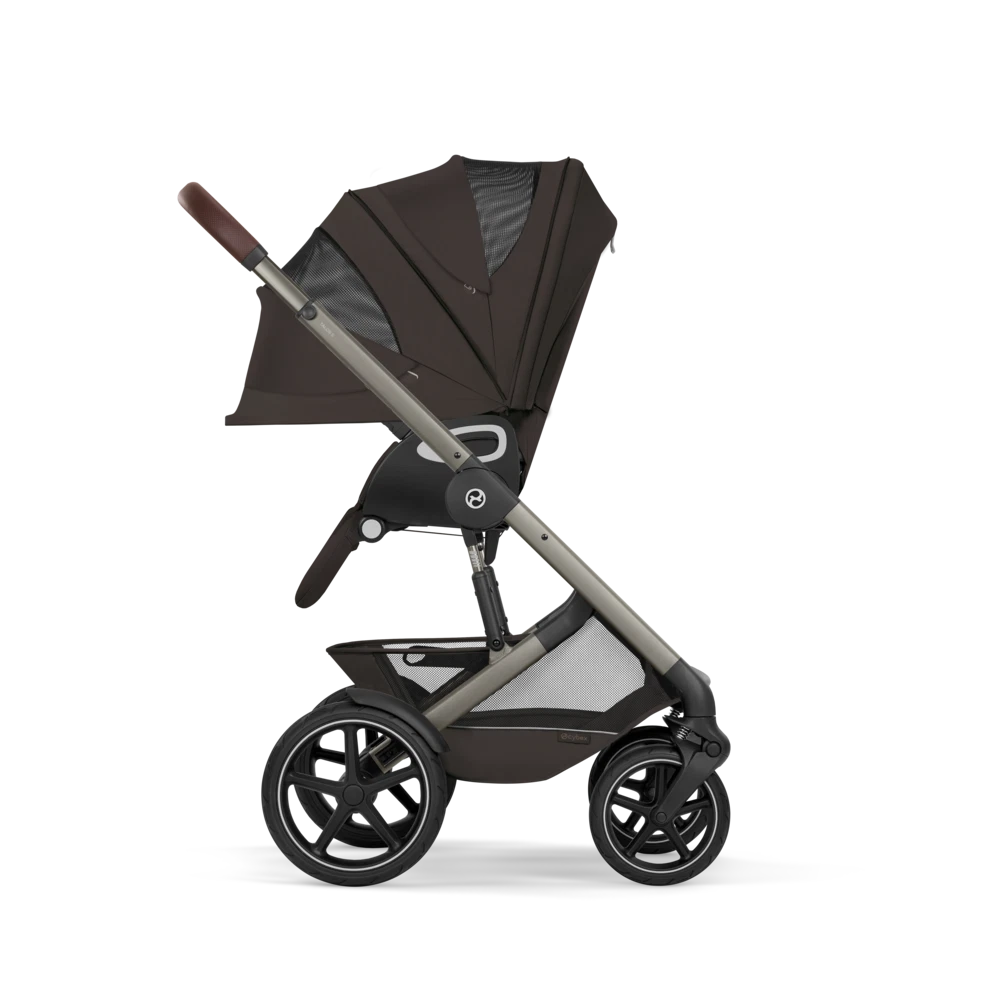Cybex - Otroški voziček Talos S Lux z zložljivo košaro - Chocolate Brown (2v1)