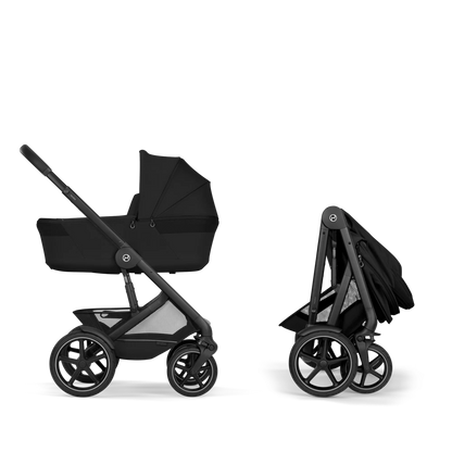 Cybex - Otroški voziček Talos S Lux z zložljivo košaro - Moon Black (2v1)