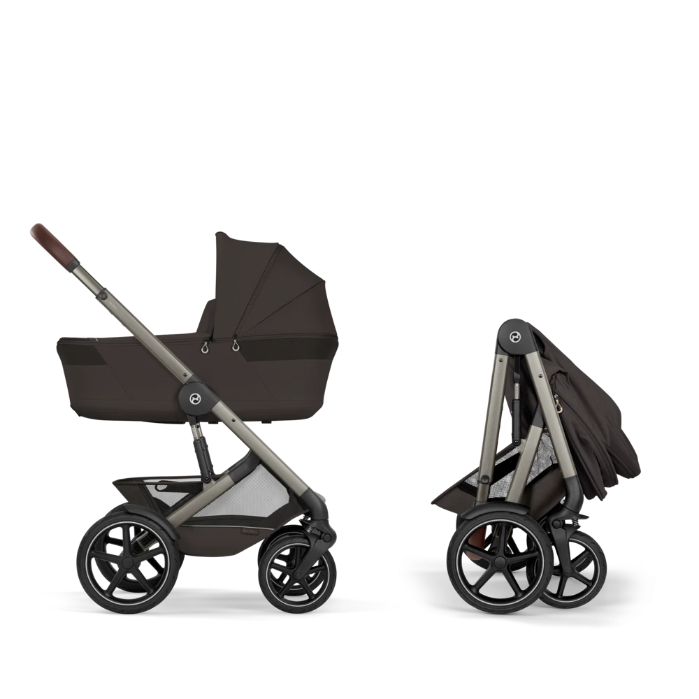 Cybex - Otroški voziček Talos S Lux z zložljivo košaro - Chocolate Brown (2v1)