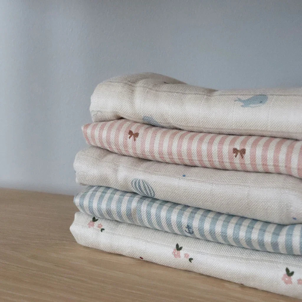 Nuuroo - Komplet tetra pleničk - Stripe bow - NU583SB Luxbaby