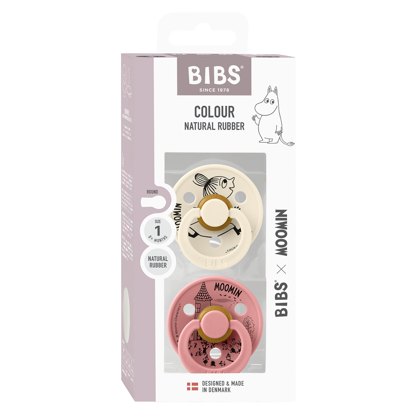 BIBS x Moomin - Okrogla duda Colour, lateks - Little My