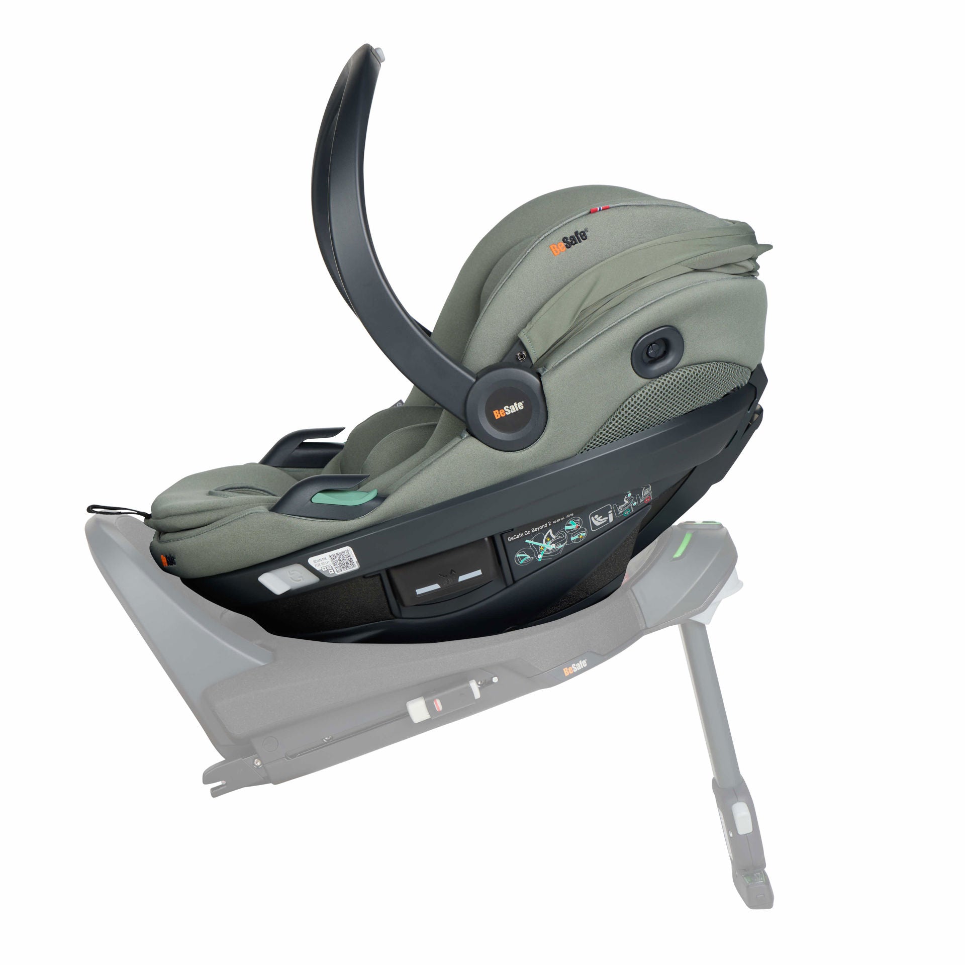 BeSafe - Otroški avtosedež GO Beyond² 360 (40-87cm) - Meadow Green SoftBreeze