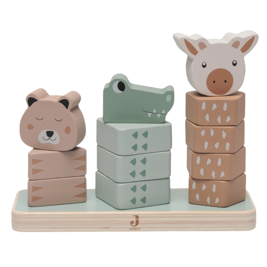 Jollein - Leseni stolp za zlaganje - Jungle Jambo