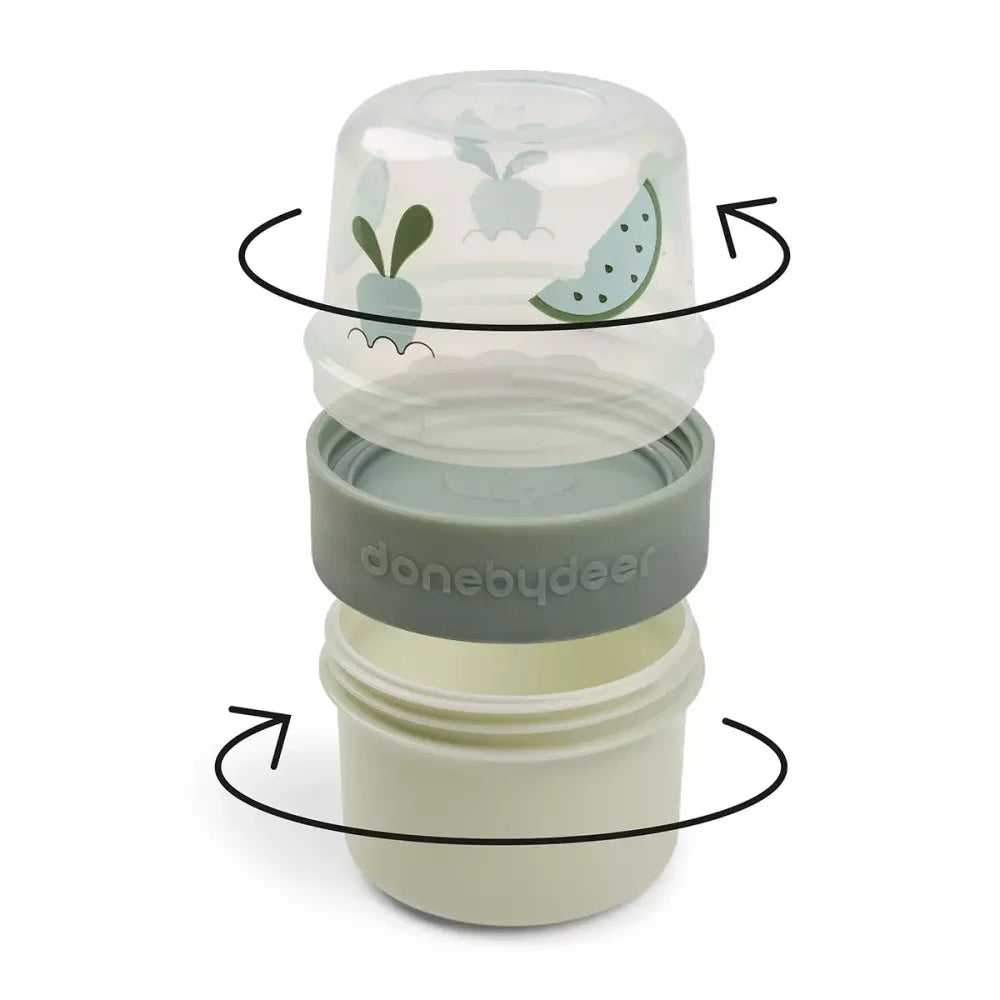Done by Deer - To go posodica za prigrizke S Birdee - Green - DBD1236903 Luxbaby