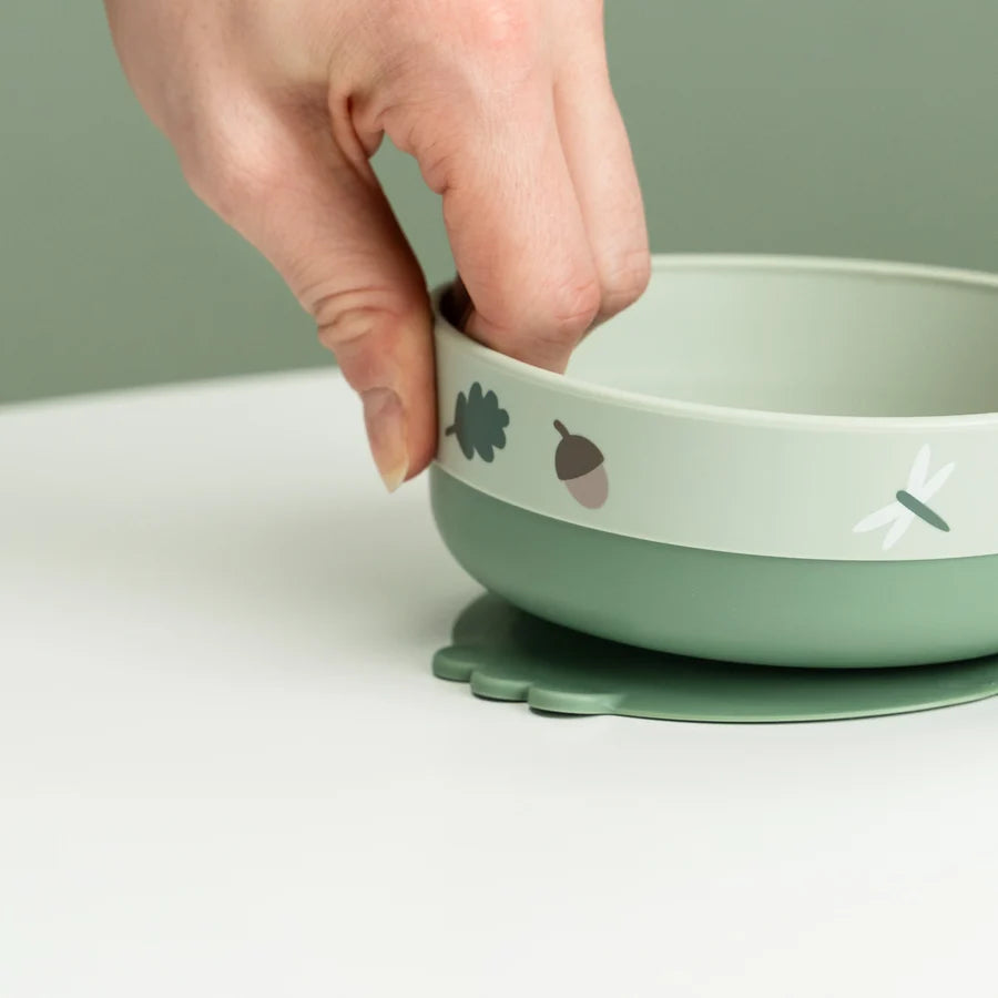 Done by Deer - Prvi jedilni set Foodie s 360° skodelico Tiny trails - Green