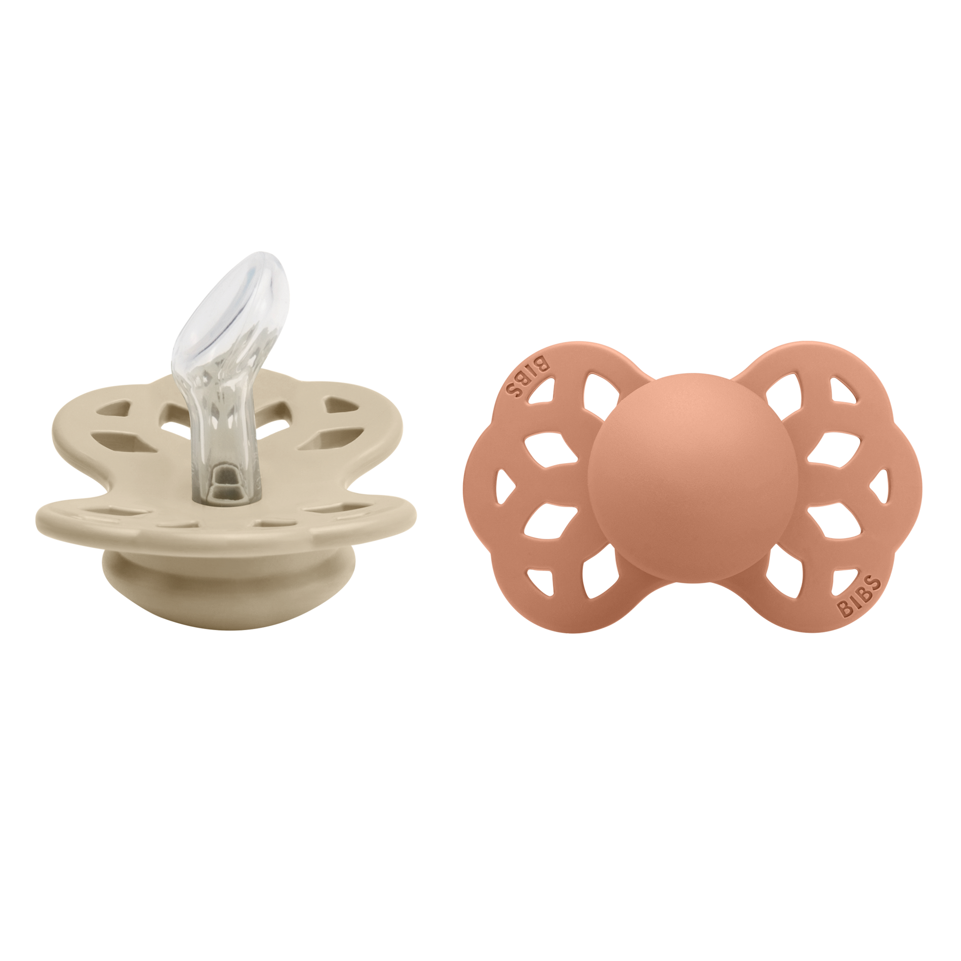 BIBS - Anatomska duda Infinity, silikon - Vanilla/Peach