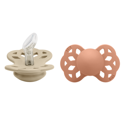 BIBS - Anatomska duda Infinity, silikon - Vanilla/Peach