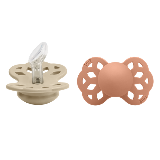 BIBS - Anatomska duda Infinity, silikon - Vanilla/Peach