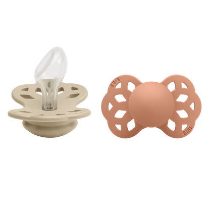 BIBS - Anatomska duda Infinity, silikon - Vanilla/Peach