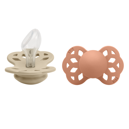 BIBS - Anatomska duda Infinity, silikon - Vanilla/Peach