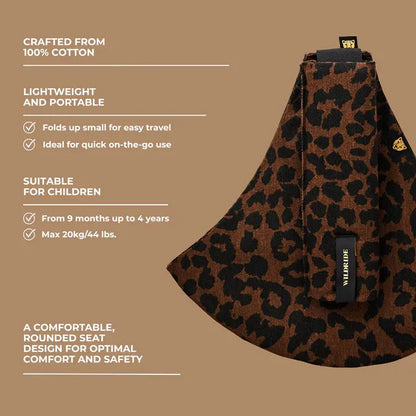 Wildride - Ergonomska nosilka do 20 kg - Brown Leopard