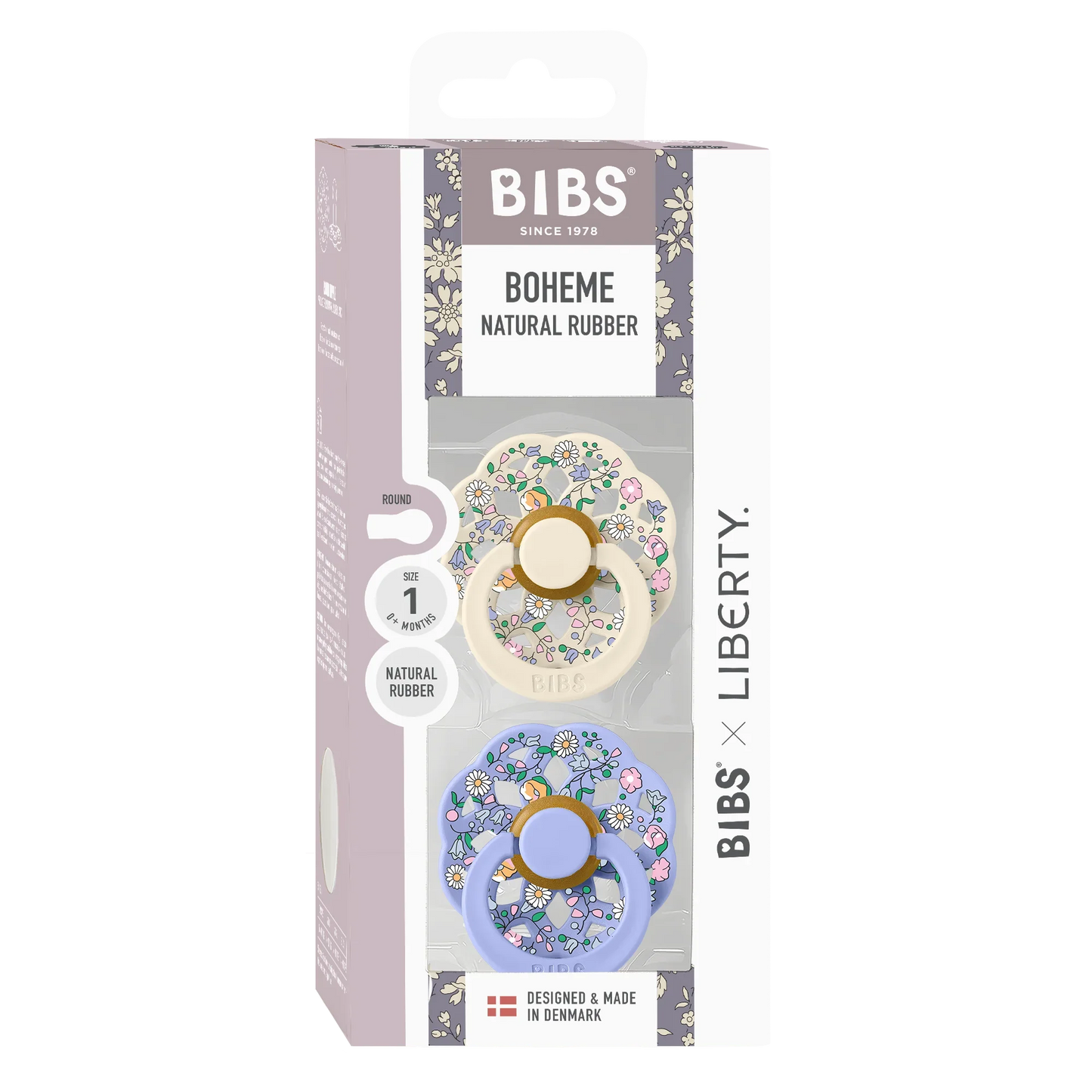 BIBS x Liberty - Okrogla duda Boheme, lateks - Chloe Meadow