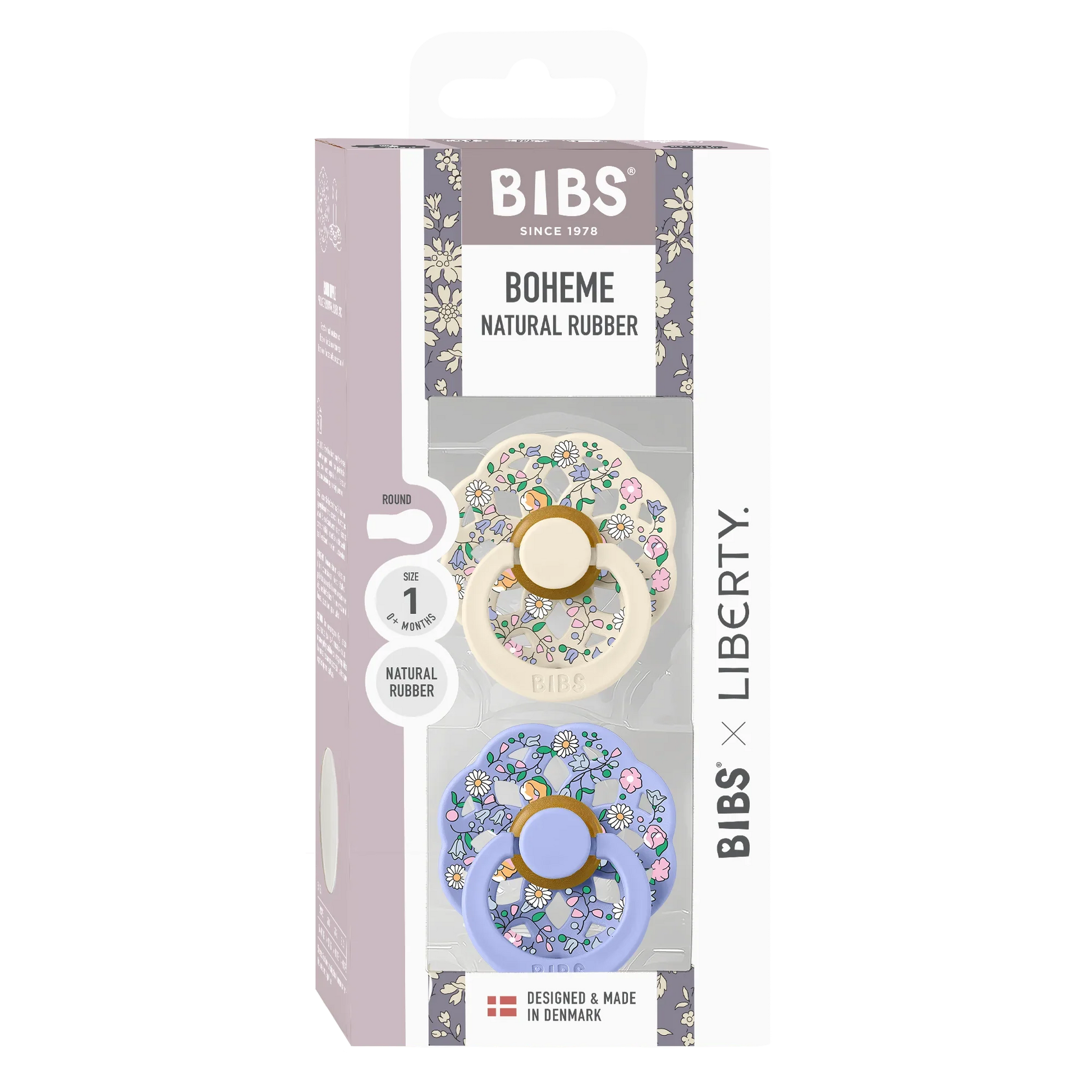 BIBS x Liberty - Okrogla duda Boheme, lateks - Chloe Meadow