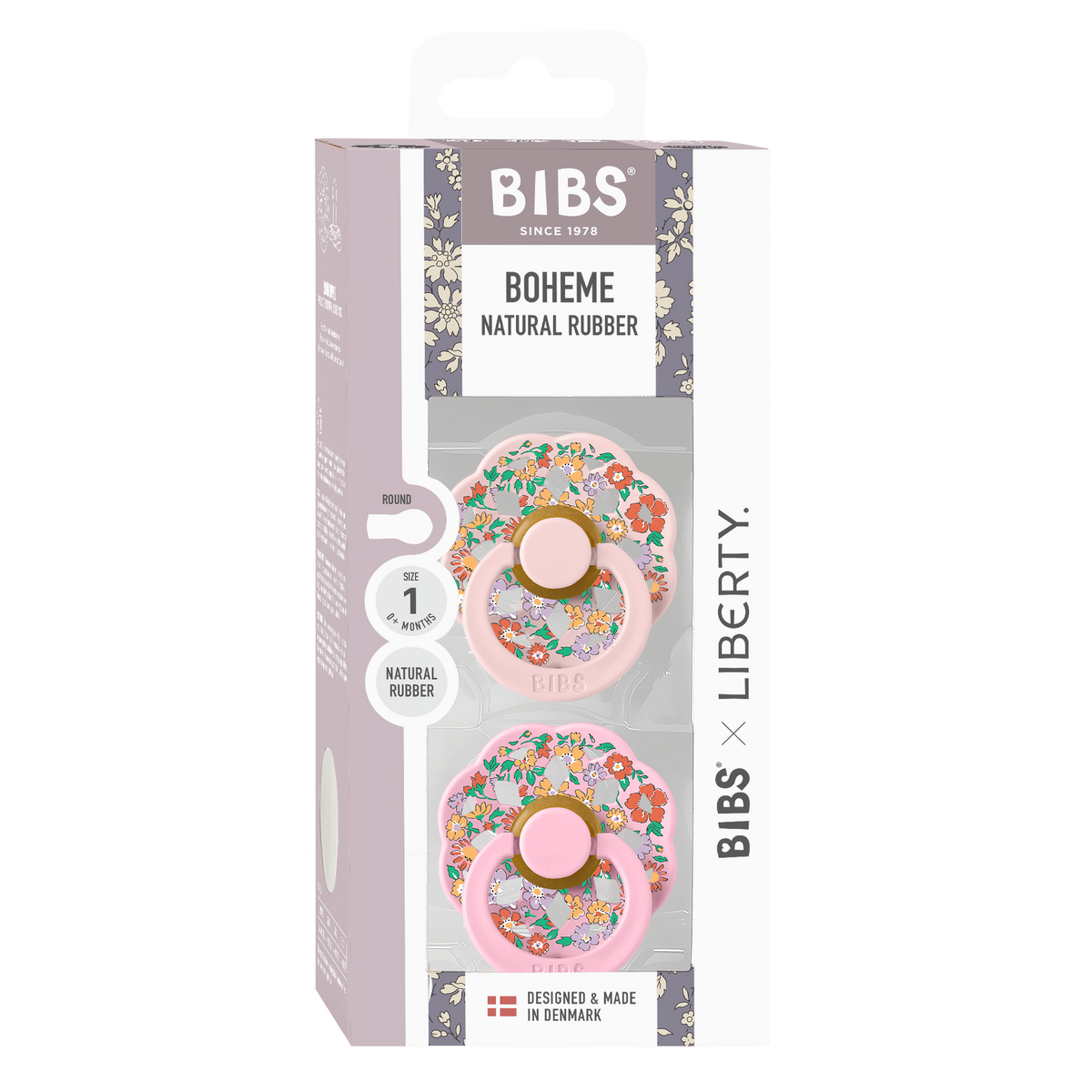 BIBS x Liberty - Okrogla duda Boheme, lateks - Oscar Meadow