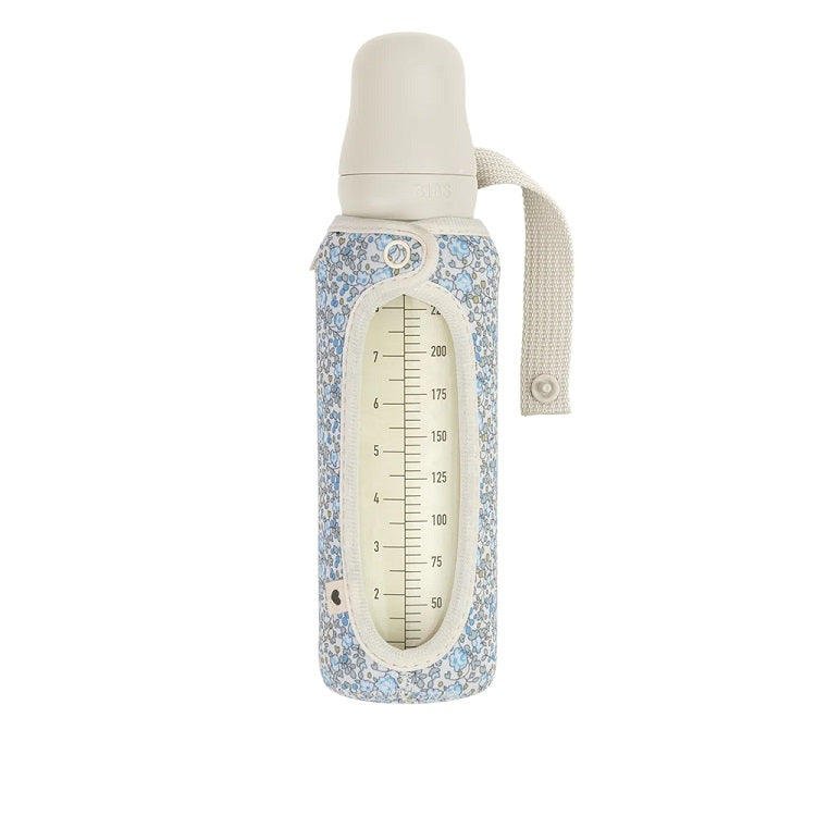 BIBS x Liberty - Ovitek za veliko otroško stekleno stekleničko - Eloise Ivory 225ml
