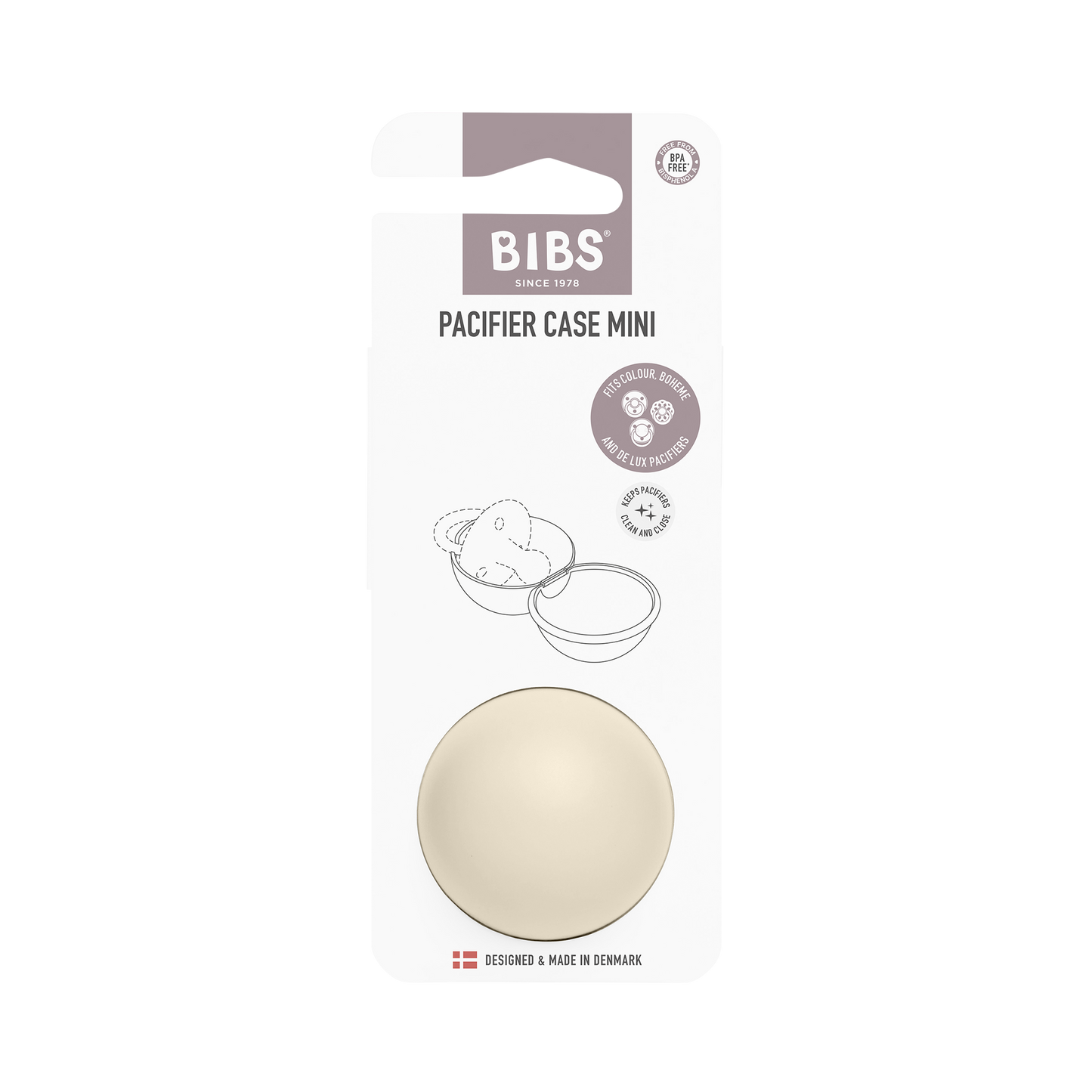 BIBS - Škatlica za dudo MINI - Ivory