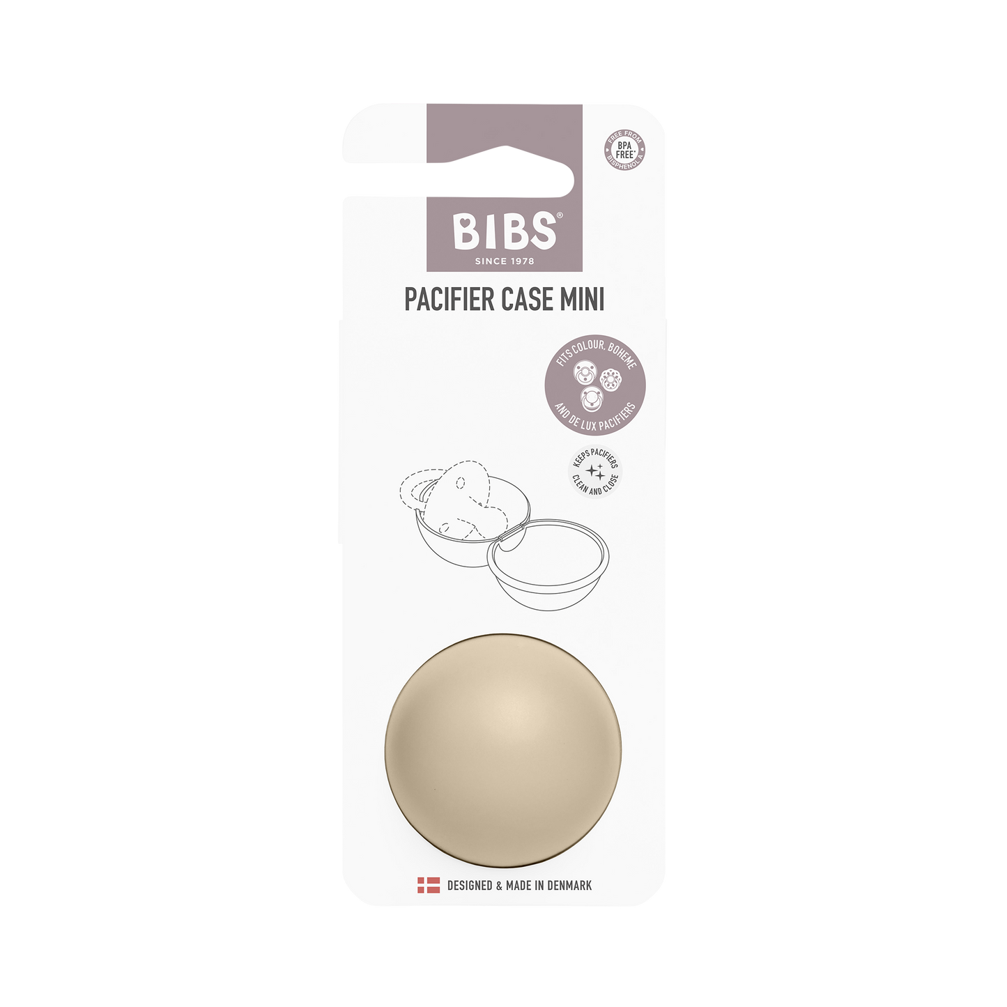 BIBS - Škatlica za dudo MINI - Vanilla