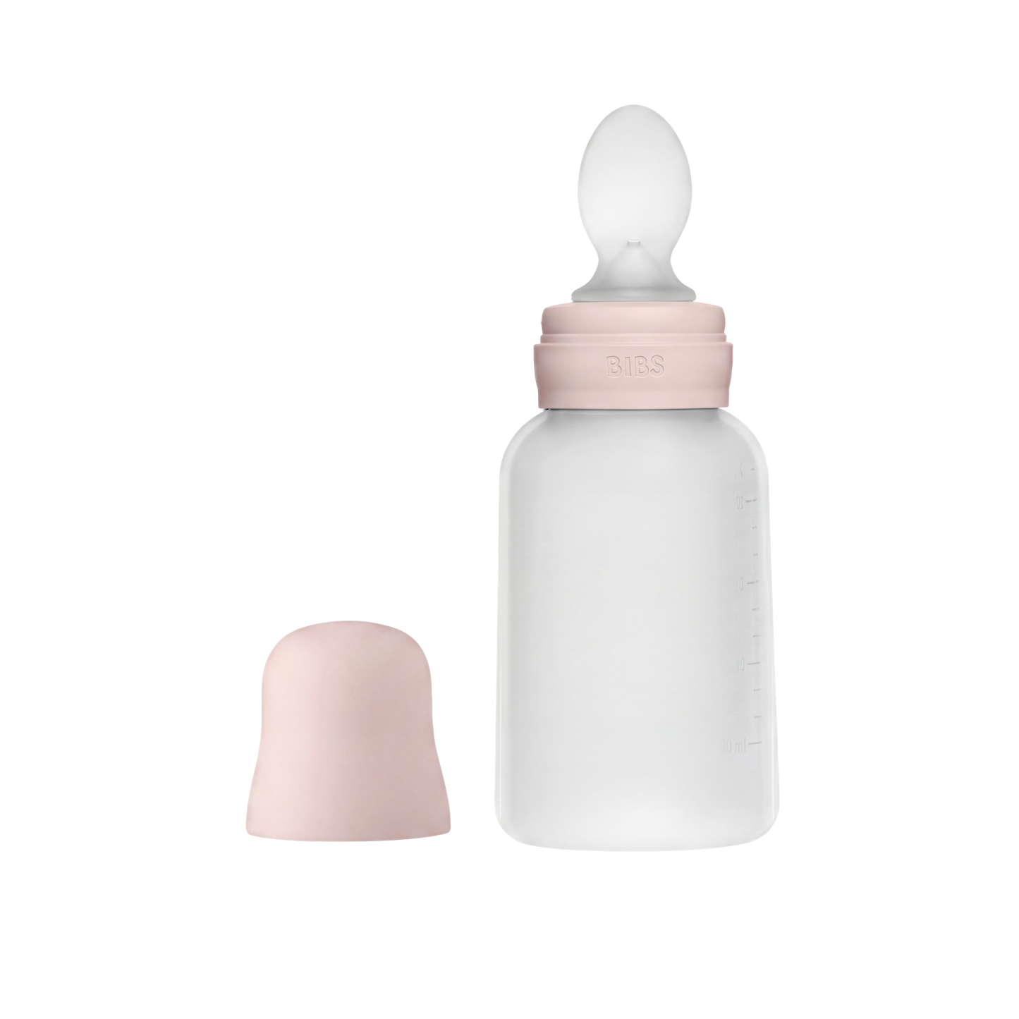 BIBS - Stisljiva steklenička z žličko za hranjenje - Petal