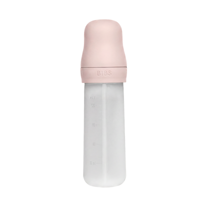 BIBS - Stisljiva steklenička z žličko za hranjenje - Petal