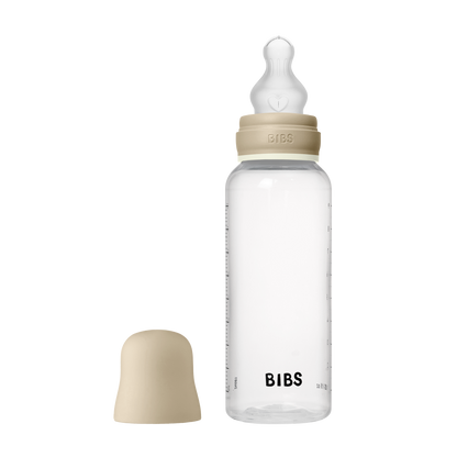 BIBS - Otroška steklenička nočna 270 ml, silikon - Vanilla Glow (srednji pretok)