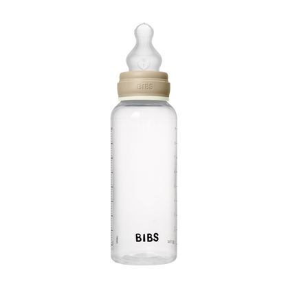BIBS - Otroška steklenička nočna 270 ml, silikon - Vanilla Glow (srednji pretok)