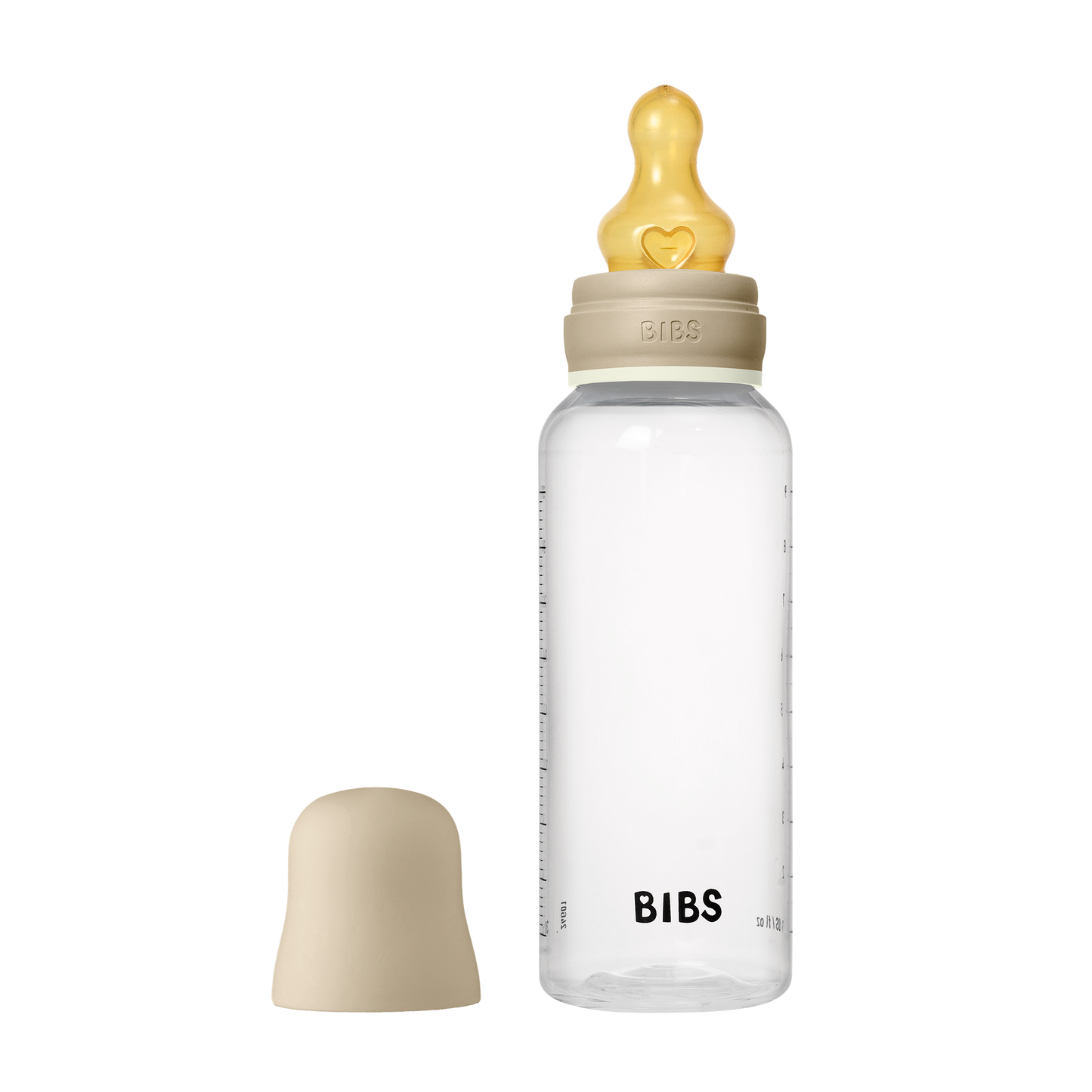 BIBS - Otroška steklenička nočna 270 ml, silikon - Vanilla Glow (srednji pretok)