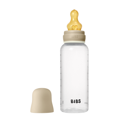 BIBS - Otroška steklenička nočna 270 ml, silikon - Vanilla Glow (srednji pretok)