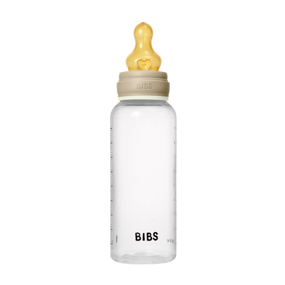 BIBS - Otroška steklenička nočna 270 ml, silikon - Vanilla Glow (srednji pretok)