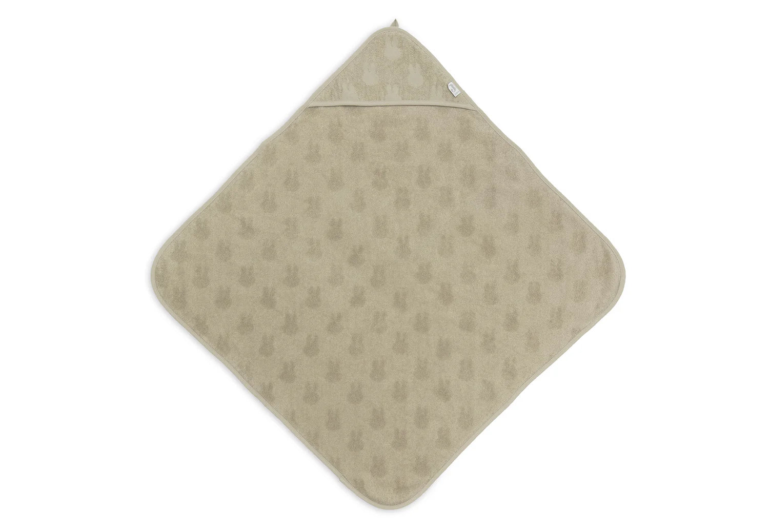 Jollein - Kopalna brisača s kapuco Miffy Jacquard - Olive Green 75x75cm