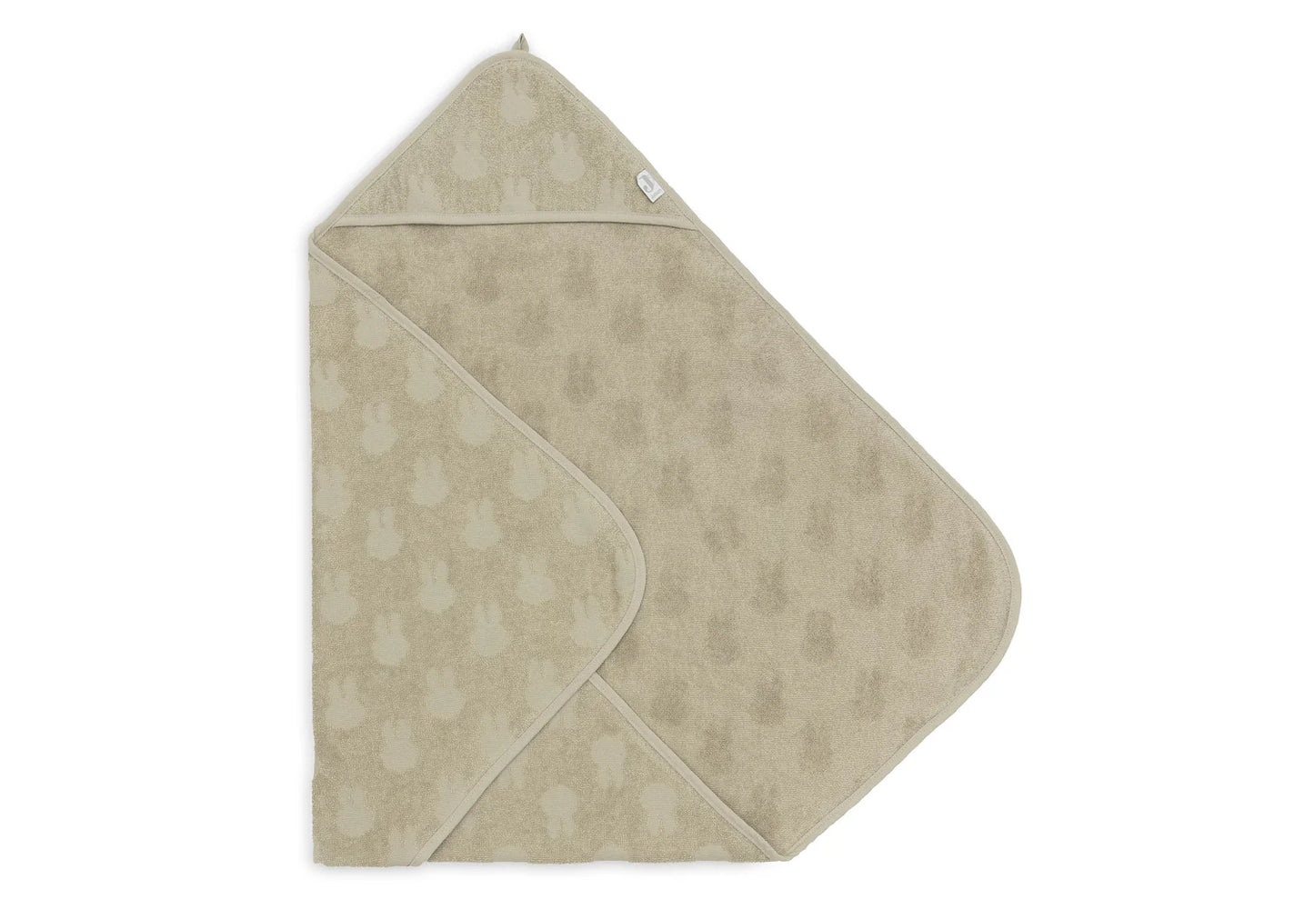 Jollein - Kopalna brisača s kapuco Miffy Jacquard - Olive Green 75x75cm