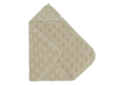 Jollein - Kopalna brisača s kapuco Miffy Jacquard - Olive Green 75x75cm