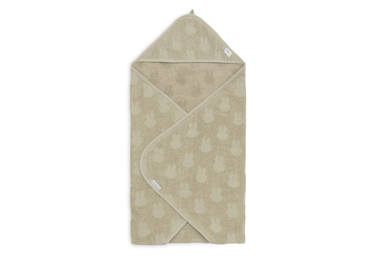 Jollein - Kopalna brisača s kapuco Miffy Jacquard - Olive Green 75x75cm