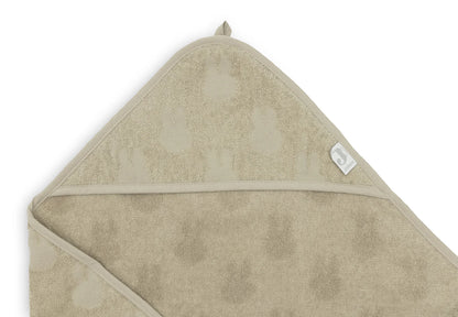 Jollein - Kopalna brisača s kapuco Miffy Jacquard - Olive Green 75x75cm