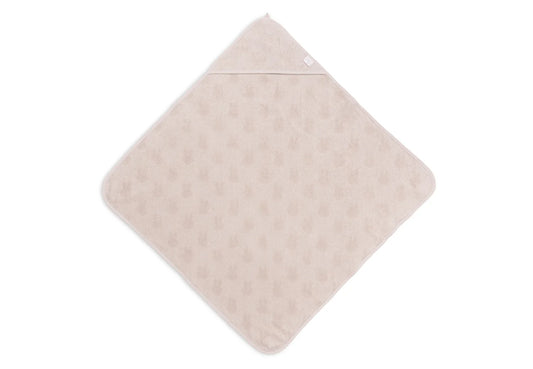Jollein - Kopalna brisača s kapuco Miffy Jacquard - Wild Rose 75x75cm