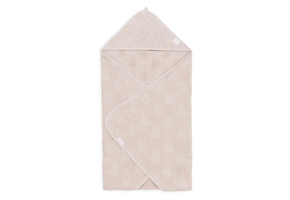 Jollein - Kopalna brisača s kapuco Miffy Jacquard - Wild Rose 75x75cm