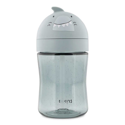 Trixie - Otroška steklenička s slamico iz tritana 300ml - Mr. Shark