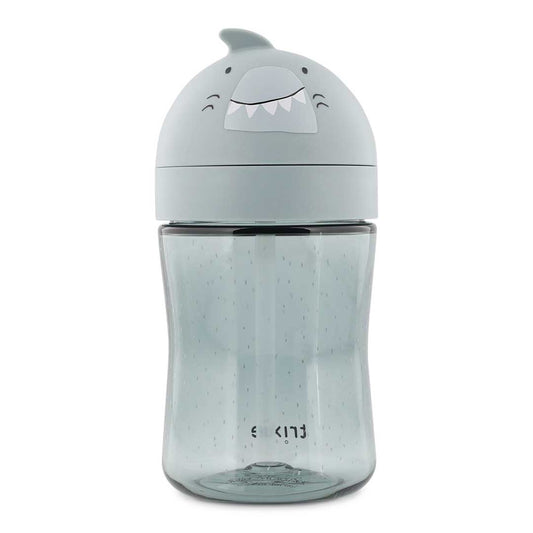 Trixie - Otroška steklenička s slamico iz tritana 300ml - Mr. Shark