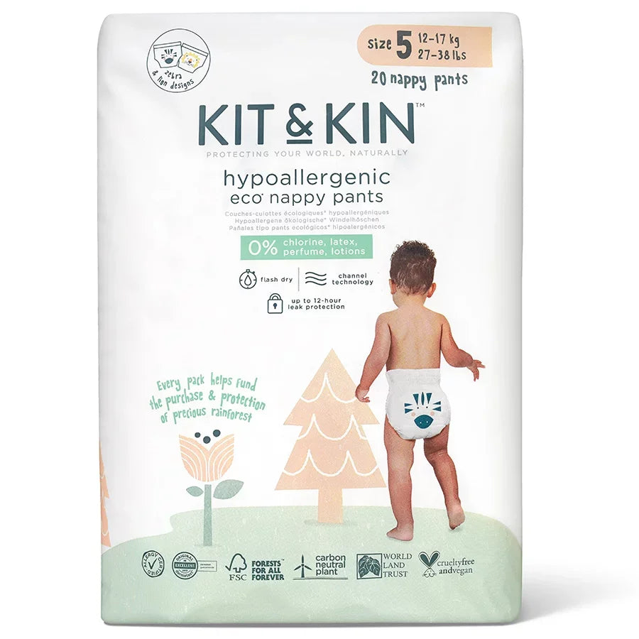 Kit&Kin - Ekološke hlačne pleničke Junior Velikost 5 (12-17 kg) 20 kosov - 1077507 Luxbaby
