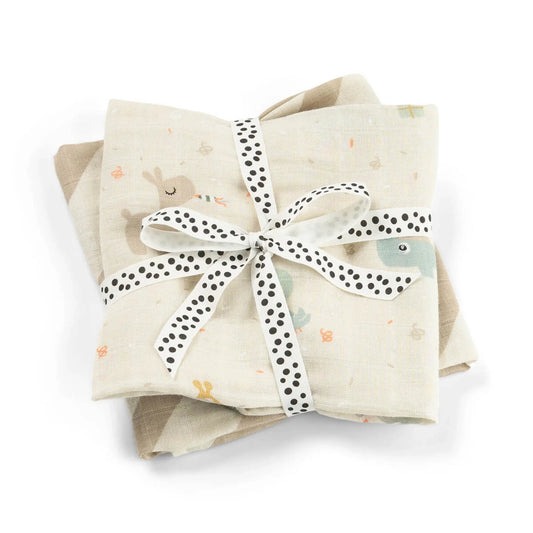 Done by Deer - Komplet tetra pleničk Celebration - Sand - DBD3063109 Luxbaby