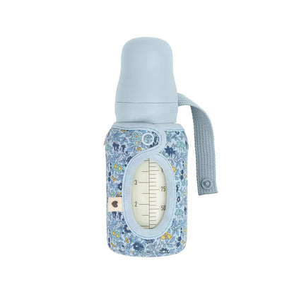 BIBS x Liberty - Ovitek za majhno otroško stekleno stekleničko - Chamomile Lawn Baby Blue 110ml